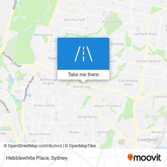 Hebblewhite Place map