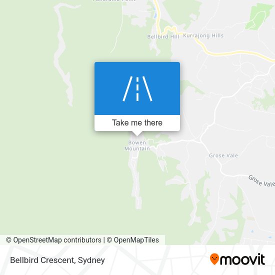 Bellbird Crescent map