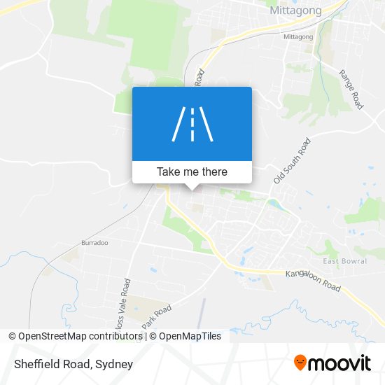 Mapa Sheffield Road