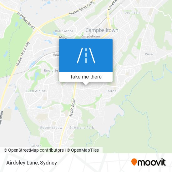 Airdsley Lane map