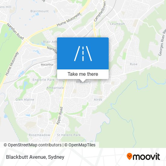 Mapa Blackbutt Avenue