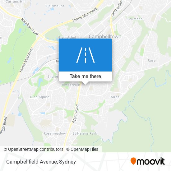 Mapa Campbellfield Avenue