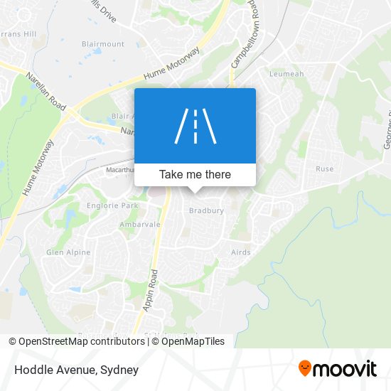 Mapa Hoddle Avenue