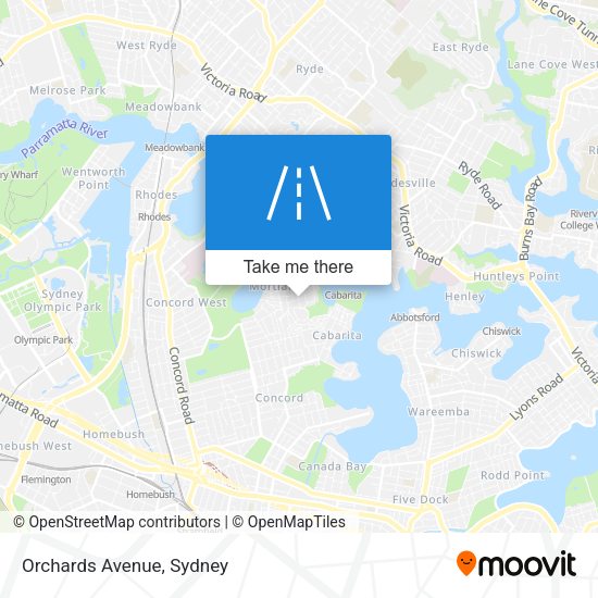 Orchards Avenue map