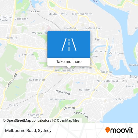 Mapa Melbourne Road