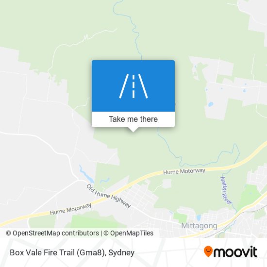 Box Vale Fire Trail (Gma8) map