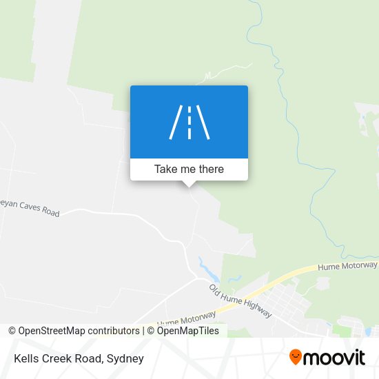 Kells Creek Road map