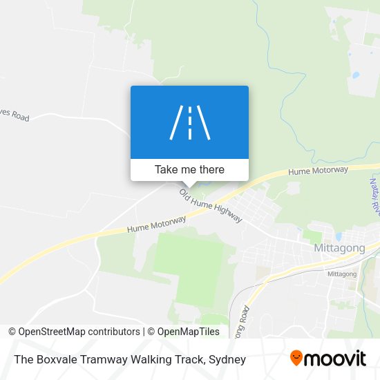 The Boxvale Tramway Walking Track map