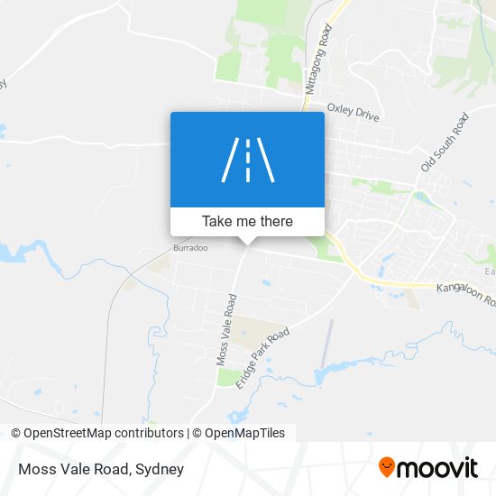 Moss Vale Road map