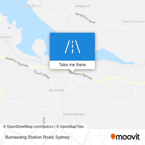 Burrawang Station Road map