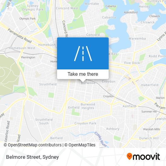 Mapa Belmore Street