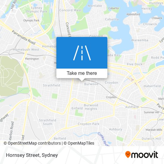 Mapa Hornsey Street