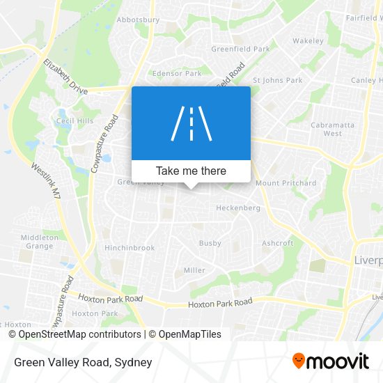 Green Valley Road map