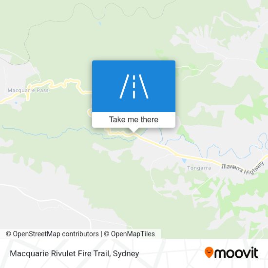 Macquarie Rivulet Fire Trail map