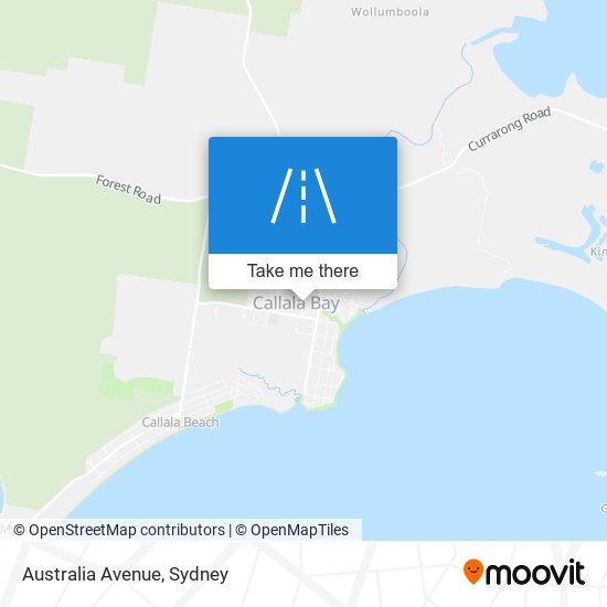 Mapa Australia Avenue