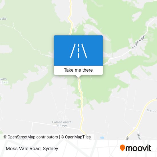 Moss Vale Road map