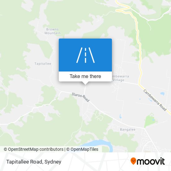 Tapitallee Road map