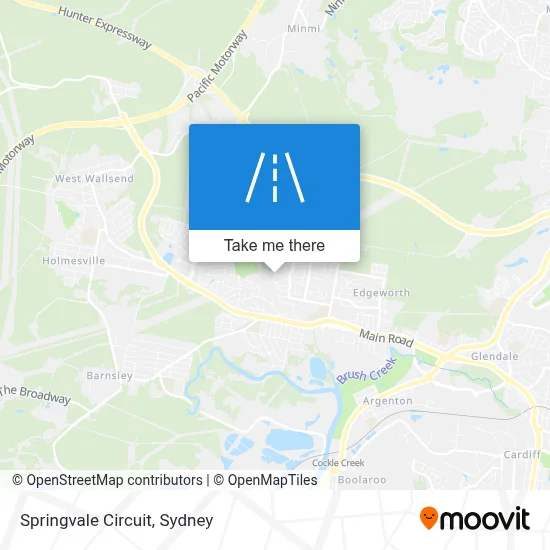 Mapa Springvale Circuit