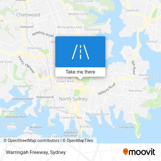 Warringah Freeway map