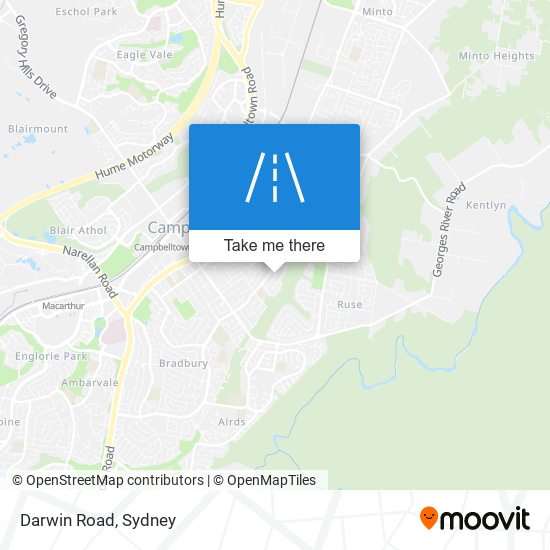 Mapa Darwin Road