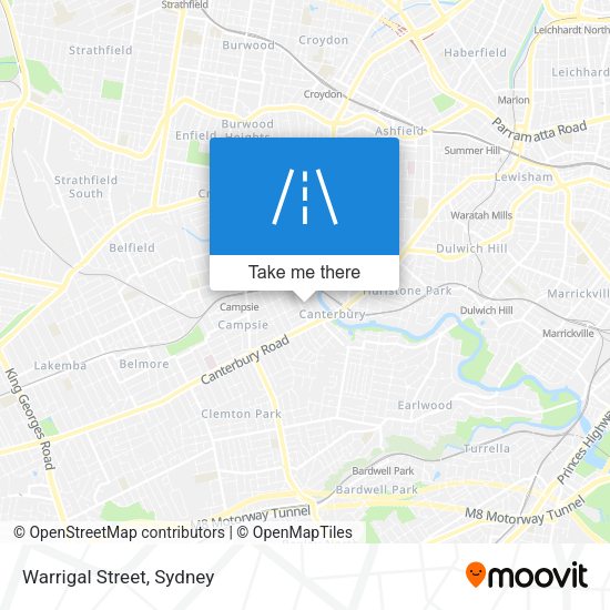 Warrigal Street map