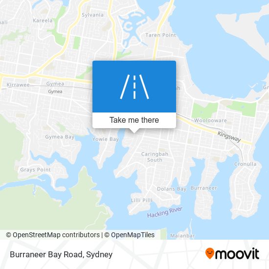 Mapa Burraneer Bay Road