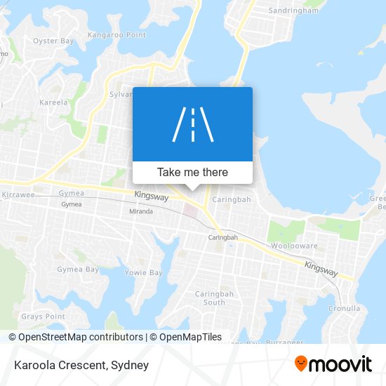 Karoola Crescent map