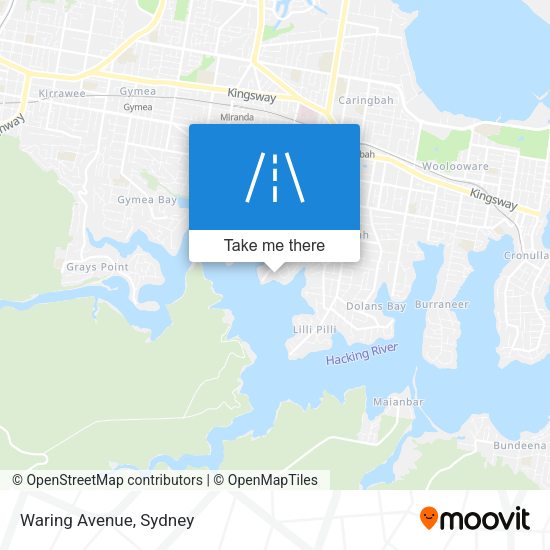 Waring Avenue map