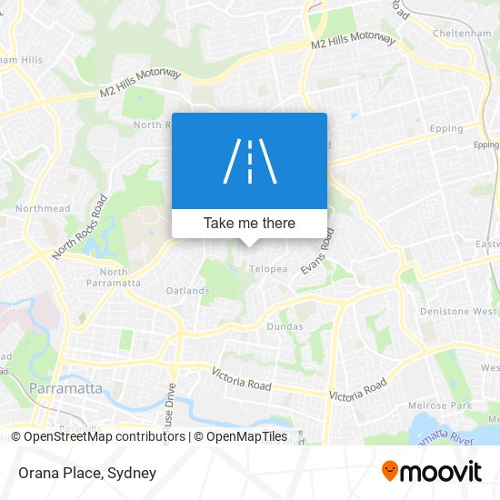 Orana Place map