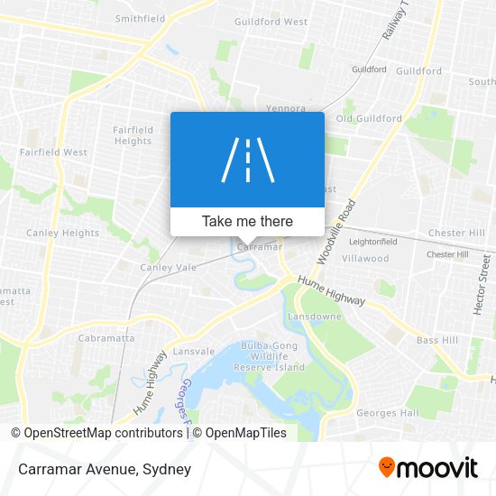 Carramar Avenue map