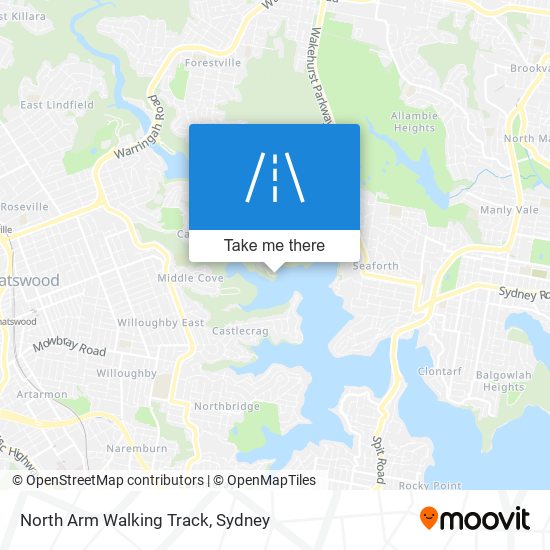 North Arm Walking Track map