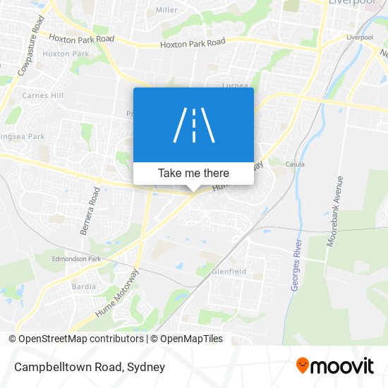 Mapa Campbelltown Road