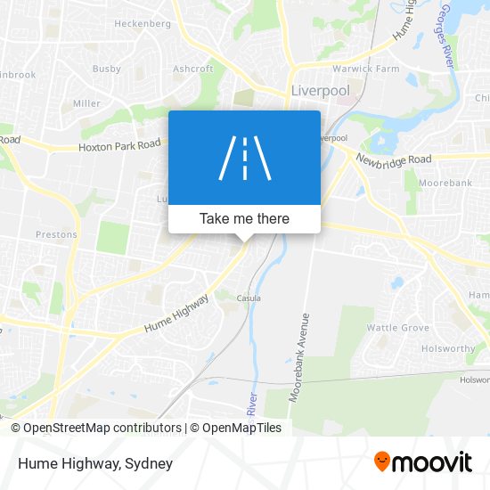 Hume Highway map