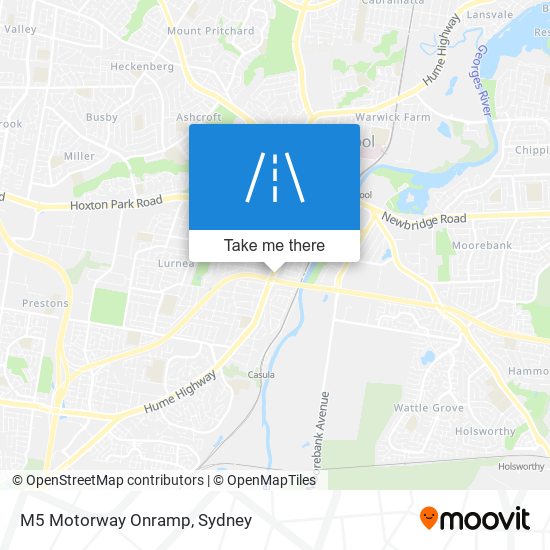 M5 Motorway Onramp map