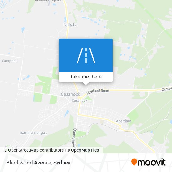 Mapa Blackwood Avenue