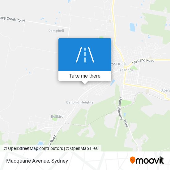 Mapa Macquarie Avenue