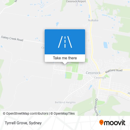 Mapa Tyrrell Grove