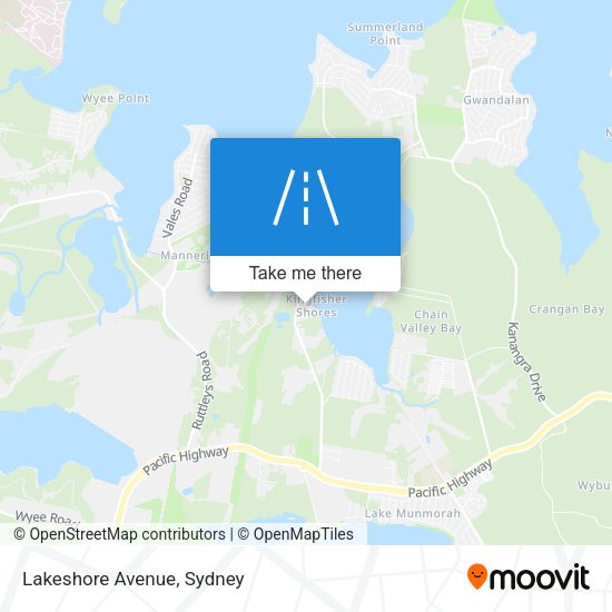 Lakeshore Avenue map