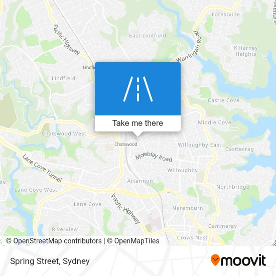 Mapa Spring Street