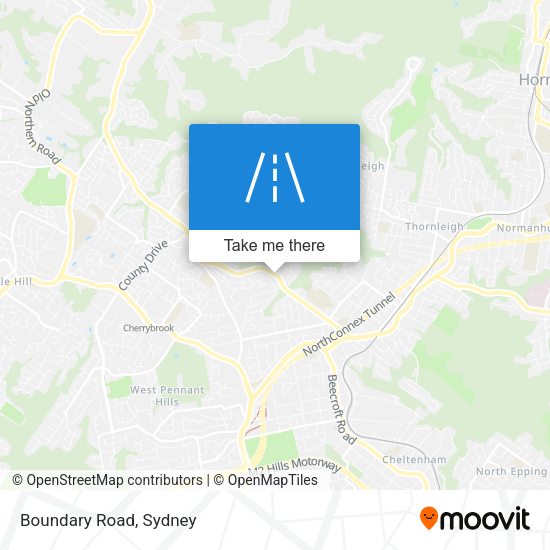 Boundary Road map