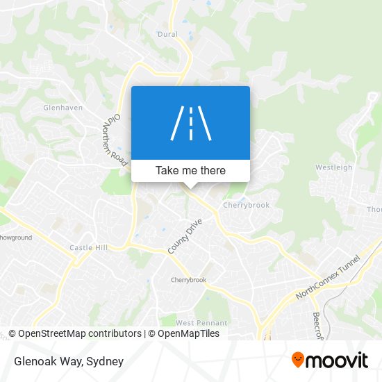 Glenoak Way map