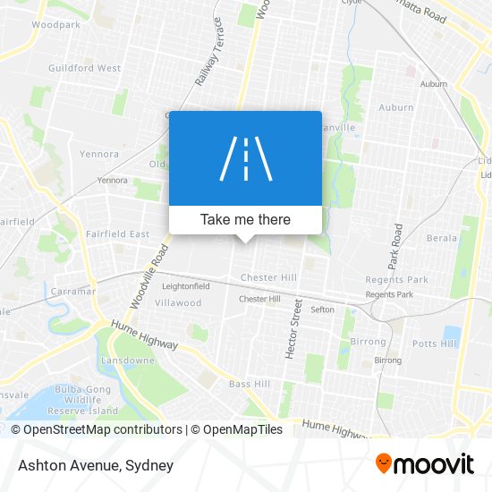 Mapa Ashton Avenue