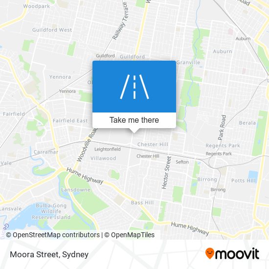 Mapa Moora Street