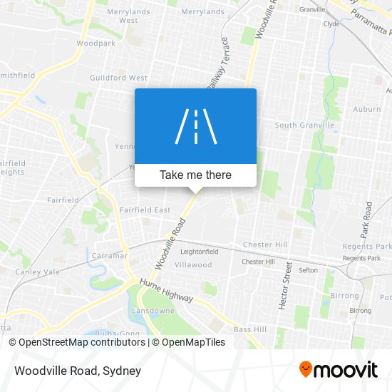 Mapa Woodville Road