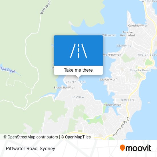 Pittwater Road map