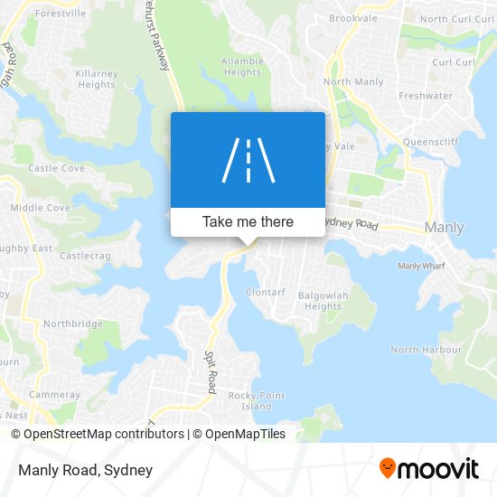 Mapa Manly Road