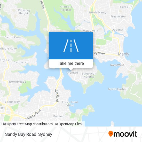 Sandy Bay Road map