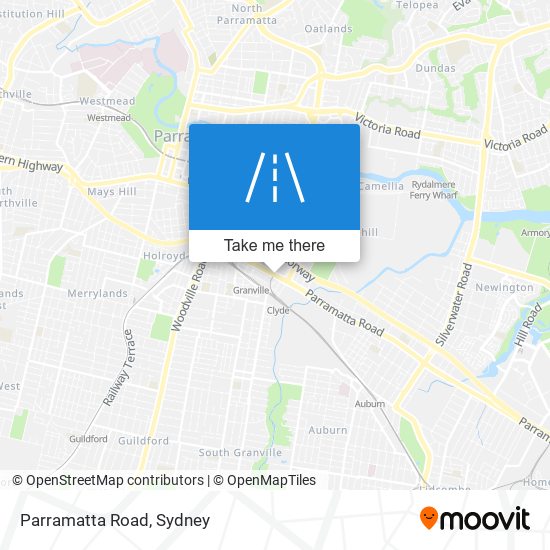 Parramatta Road map