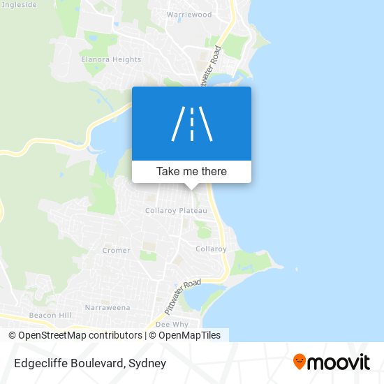 Mapa Edgecliffe Boulevard