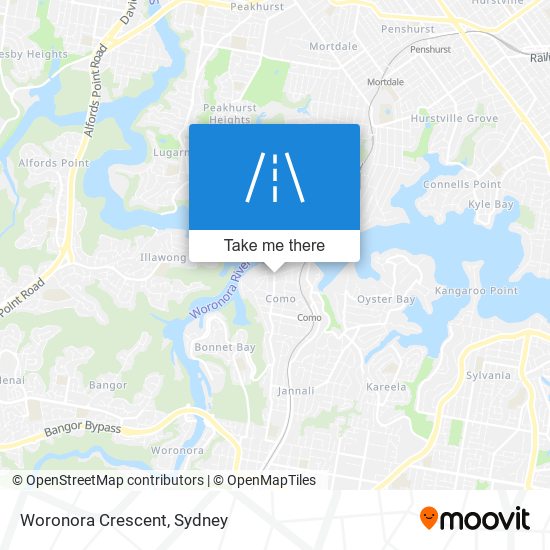 Mapa Woronora Crescent